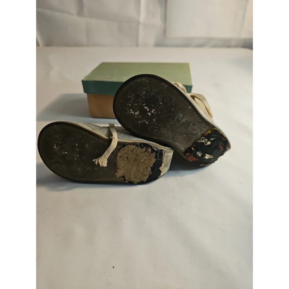Vintage Red Goose White Leather Kids Shoes Genuine Leather Soles